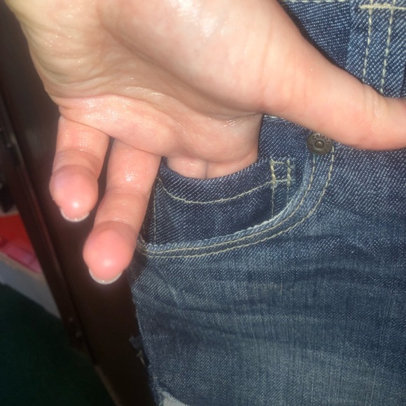 Celebrity Pink Jeans Dark Denim Mini Cuffed Shorts Belt Loops & Real Pockets sz9 - Picture 5 of 12